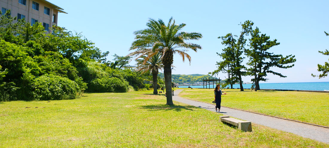 海辺の庭園